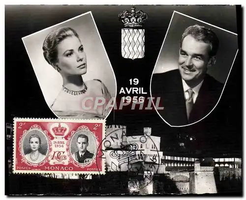 Cartes postales moderne Monaco 19 avril 1956