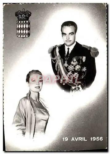 Cartes postales moderne monaco 19 avril 1956