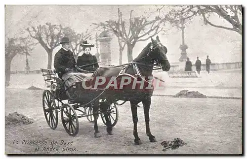 Cartes postales La princesse de Saxe et Andre Giron