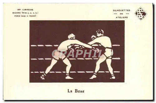 Cartes postales Boxe