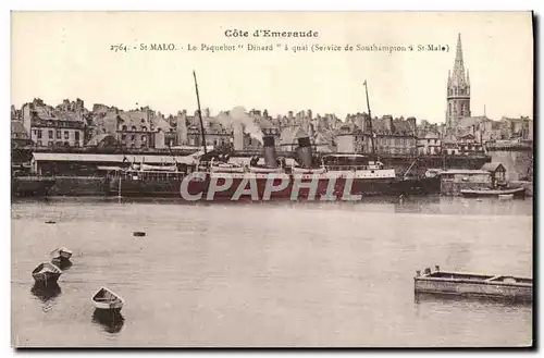 Cartes postales St Malo Le Paquebot Dinard a quai Service de Southampton a St Malo