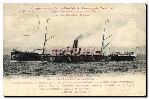 Cartes postales Compagnie de Navigation Mixte Compagnie Touache Djurjura