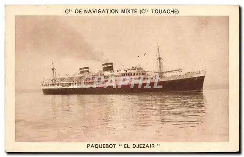 Ansichtskarte AK Cie de Navigation Mixte Cie Touache Paquebot El Djezair