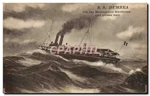Ansichtskarte AK SS Dumbea Cie des Messageries Maritimes