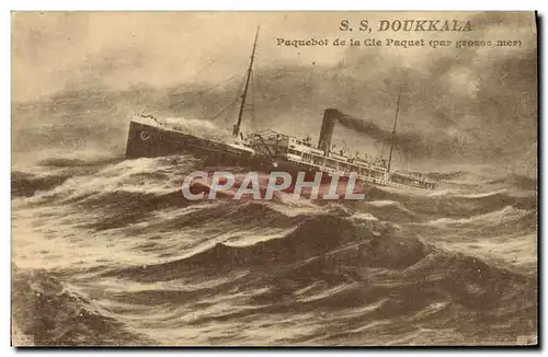 Cartes postales SS Doukkala Paquebot de la Cie Paquet