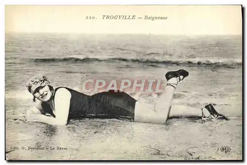 Cartes postales Fantaisie Femme Maillot de bain Trouville