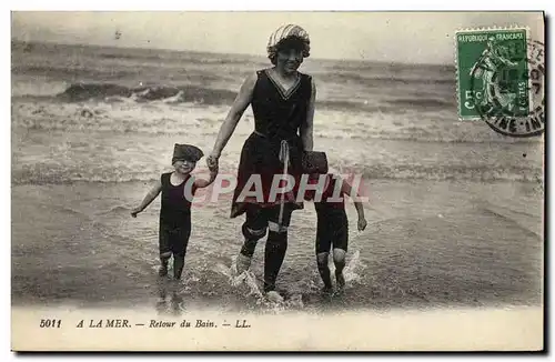 Cartes postales Fantaisie Femme Maillot de bain A la mer Retour du bain