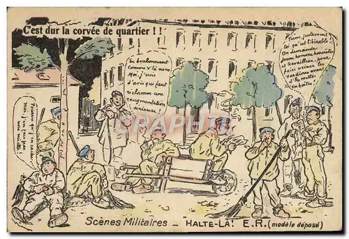 Cartes postales Militaria Halte la