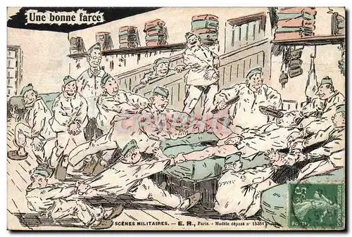 Cartes postales Militaria Une bonne farce
