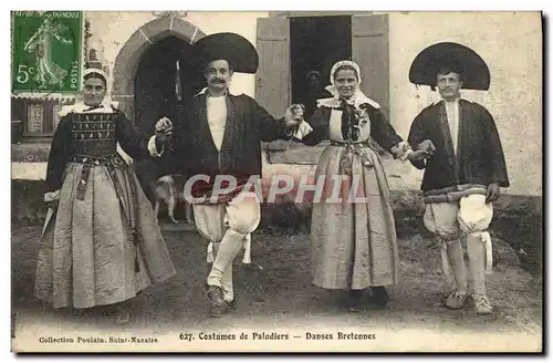 Ansichtskarte AK Folklore Costumes de paludiers Danses bretonnes