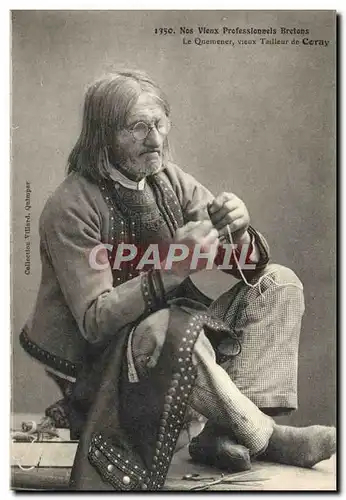 Cartes postales Folklore Le Quemener Vieux tailleur de Coray