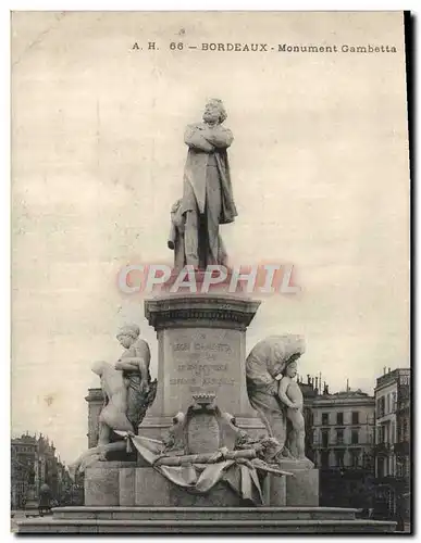 Cartes postales Bordeaux Monument Gambetta