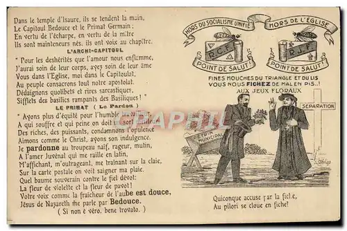 Cartes postales Separation Eglise Etat