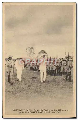 Ansichtskarte AK Brazzaville AEF Arrivee du General de Gaulle dans la capitale de la France Libre 24 octobre 1940