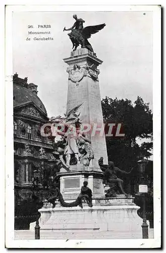 Cartes postales Paris Monument de Gambetta