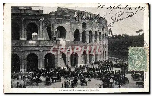 Cartes postales Rome le President arrivant au Colisee