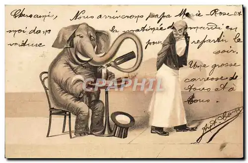 Cartes postales Elephant Tabac Cigare