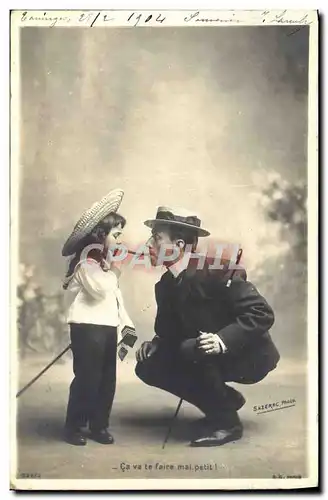 Cartes postales Fantaisie Homme Enfant Tabac Cigare