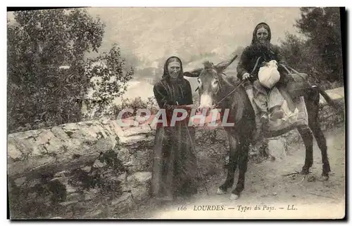 Cartes postales Lourdes Types du pays Ane Mule