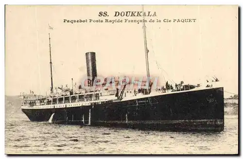 Cartes postales Bateau Paquebot Poste Rapide Francais de la cie Paquet SS Doukkala