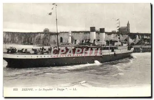 Cartes postales Bateau Paquebot Dieppe