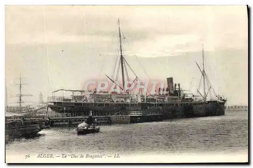 Cartes postales Bateau Paquebot Alger Le Duc de Bragance