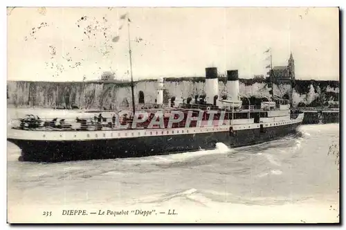 Cartes postales Bateau Paquebot Dieppe