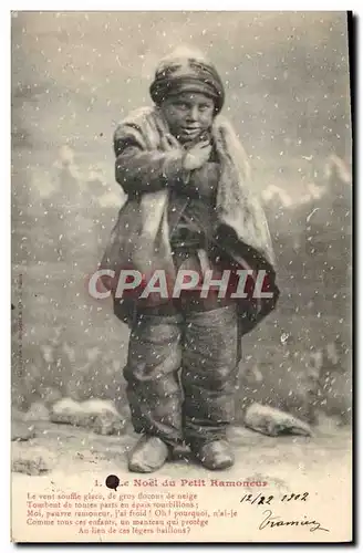 Cartes postales Fantaisie Enfant Le Noel du petit ramoneur