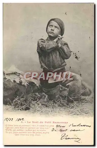 Cartes postales Fantaisie Enfant Le Noel du petit ramoneur