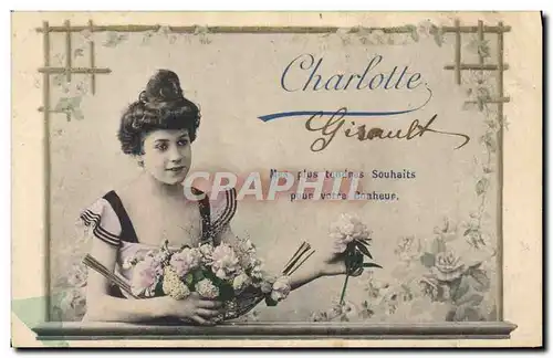 Cartes postales Fantaisie Prenom Charlotte