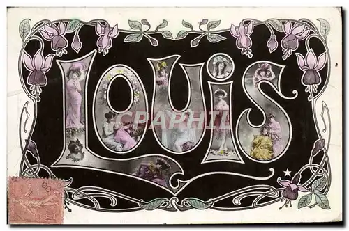 Cartes postales Fantaisie Prenom Louis