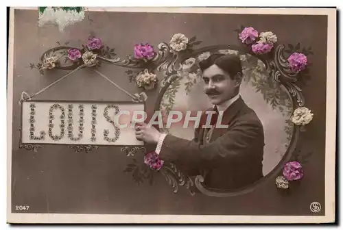 Cartes postales Fantaisie Prenom Louis