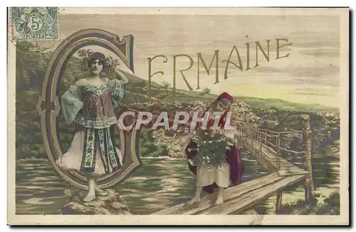 Cartes postales Fantaisie Prenom Germaine