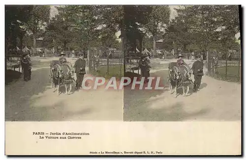 Cartes postales Chevre Paris Jardin d&#39acclimatation La voiture aux chevres