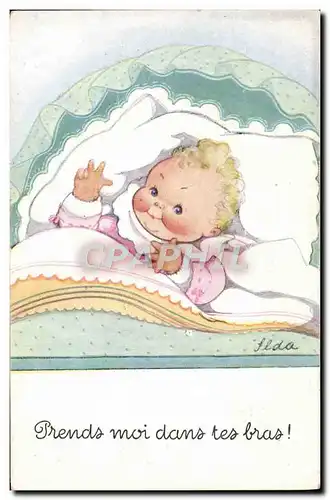 Ansichtskarte AK Fantaisie Illustrateur Enfant Bebe