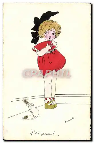 Cartes postales Fantaisie Illustrateur Enfant Souris