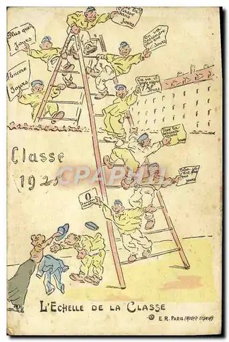 Cartes postales Militaria Classe 1925 L&#39echelle de la classe