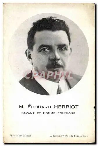 Ansichtskarte AK Edouard Herriot Savant et homme politique