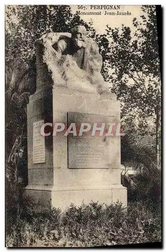 Cartes postales Perpignan Monument Jean Jaures