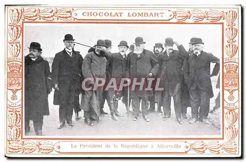 Cartes postales Chocolat Lombard Le President de la Republique a Alfortville