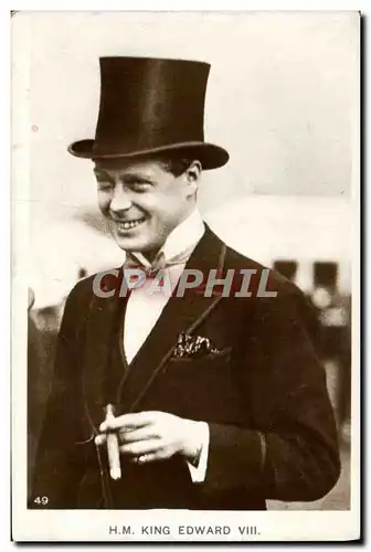 Ansichtskarte AK HM King Edward VIII Tabac Cigare