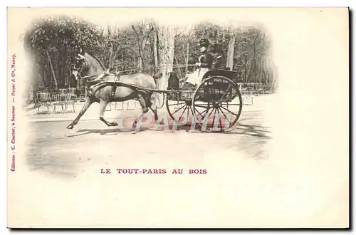 Cartes postales Attelage Cheval Le Tout Paris au bois Paris