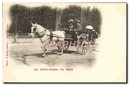 Cartes postales Attelage Le Tout Paris au bois Chevaux Paris