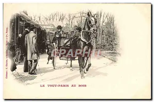 Cartes postales Attelage Le Tout Paris au bois Chevaux Paris