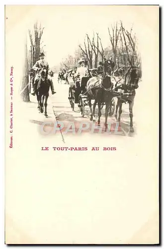 Cartes postales Attelage Le Tout Paris au bois Chevaux Paris