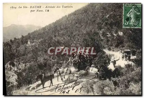 Cartes postales Attelage La Sainte Baume Arrivee des touristes Chevaux