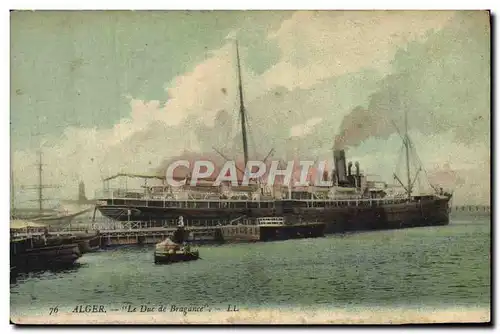 Cartes postales Bateau Paquebot Alger Le duc de Bragance