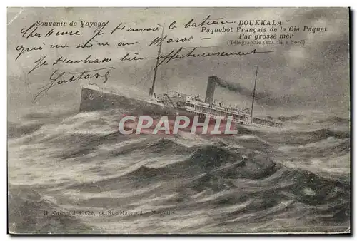 Cartes postales Bateau Paquebot francais de la Cie Paquet Doukkala