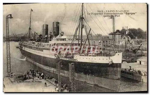 Cartes postales Bateau Paquebot Transatlantique Espagne Saint-Nazaire