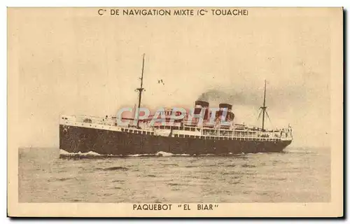 Ansichtskarte AK Bateau Paquebot El Biat Cie de Navigation Mixte Cie Touache